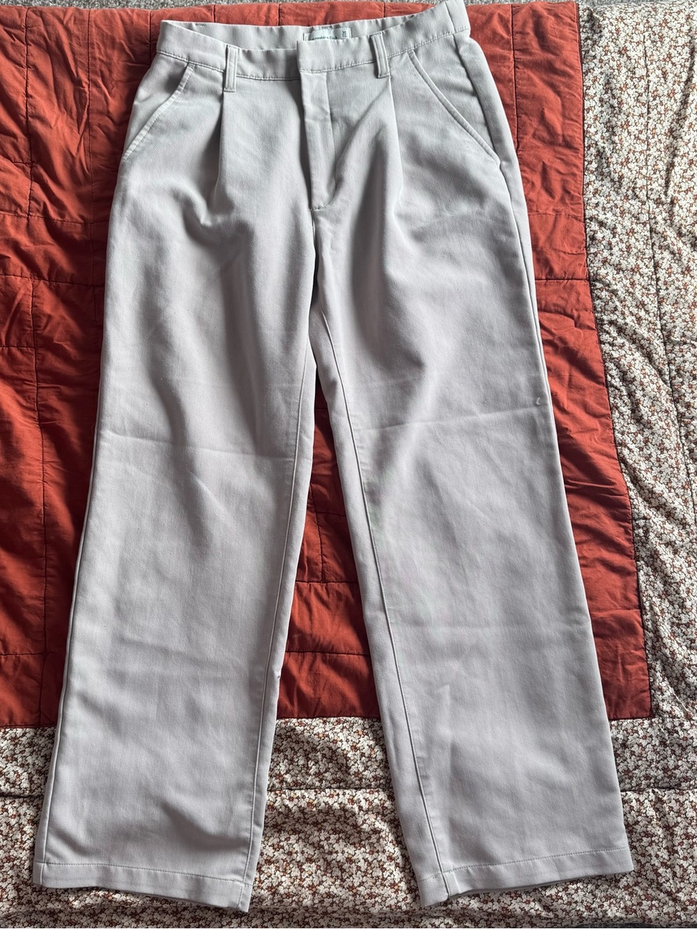 Abercrombie & Fitch Light Tan Straight-Leg Chinos
